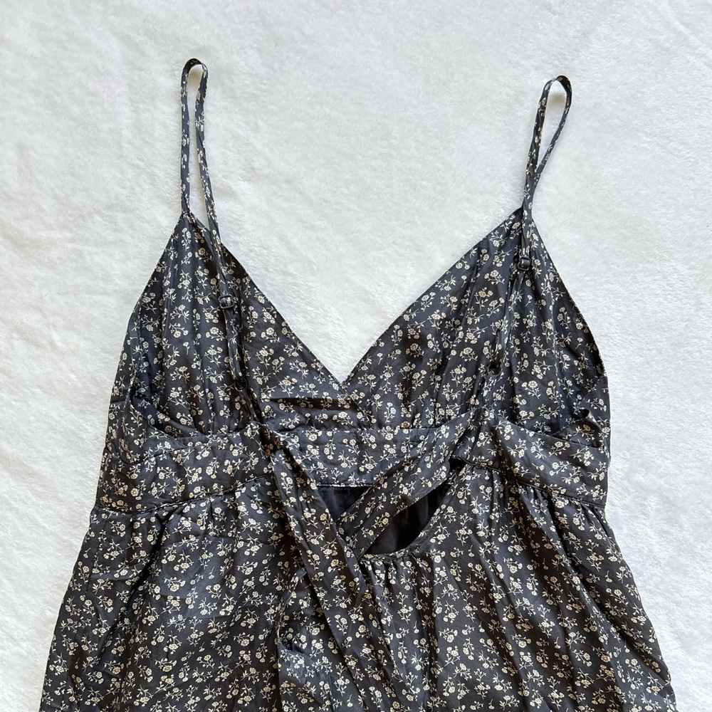 Heritage‎ 1981 Silk V Neck Spaghetti Strap Babydoll Mini Dress - Picture 5 of 10